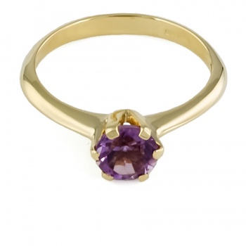 9ct Gold Amethyst Ring Size N